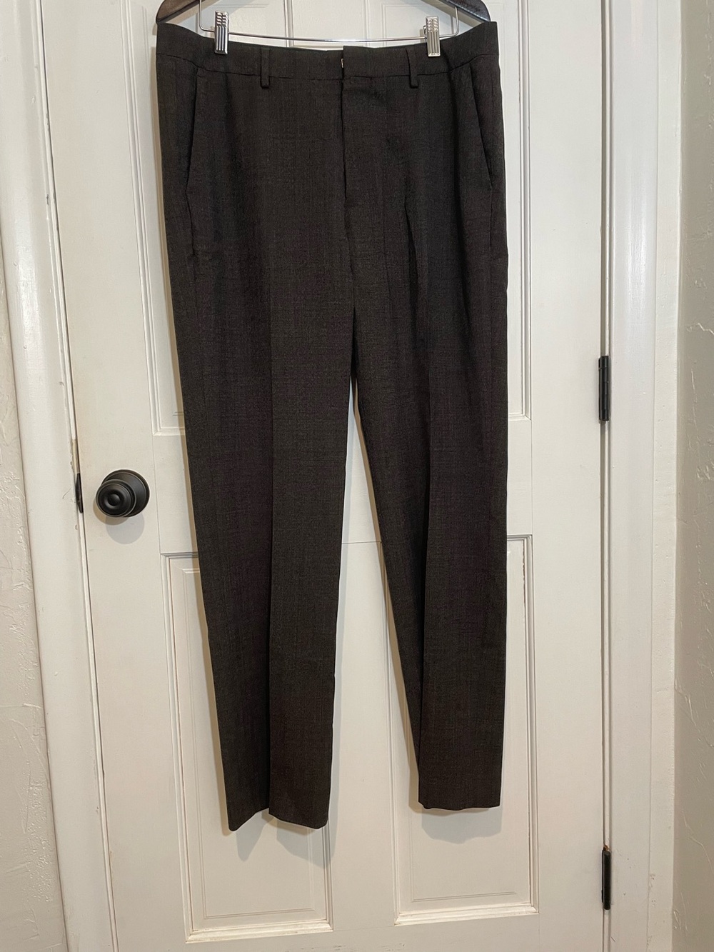Bonobos Straight Fit Dress Pants Men’s 34x32 Gray Wool Blend Flat Front Trousers